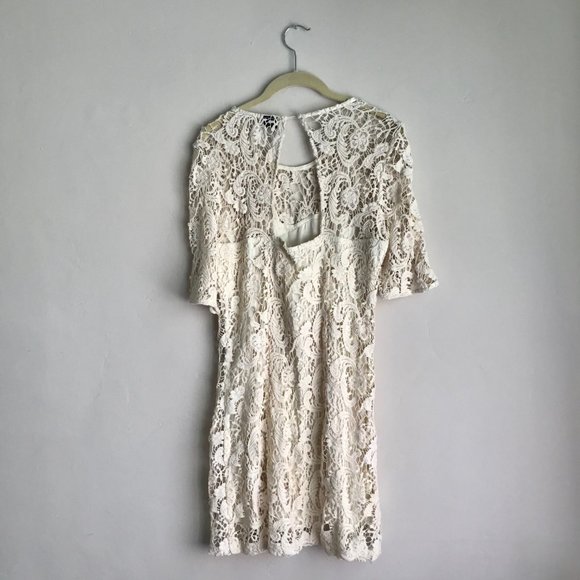 Sparkle & Fade / Cream Crotchet Knit Dress - Picture 6 of 9